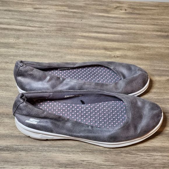 Gray Go Step Skeckers Slip On Ballet Style Women's Shoes Size 11 - Picture 6 of 9